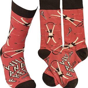 Cave Man - Funny - Humor Socks - New